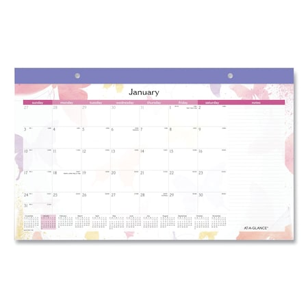 At-A-Glance Watercolors Monthly Desk Pad Calendar, Butterfly Artwork, 17.75 x 11, 12-Month (Jan-Dec): 2025 SK91-705-14